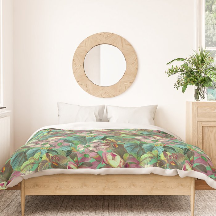 Multicolor Modern Floral Garden Duvet Cover Gallery Image 3