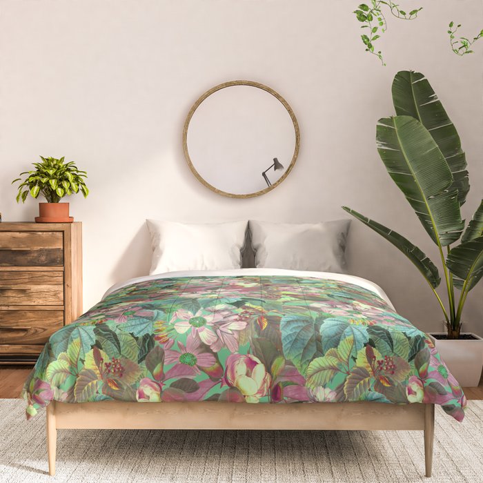 Multicolor Modern Floral Garden Comforter Gallery Image 3
