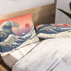 The Great Wave of Pug Pillow Sham Gallery Image 2