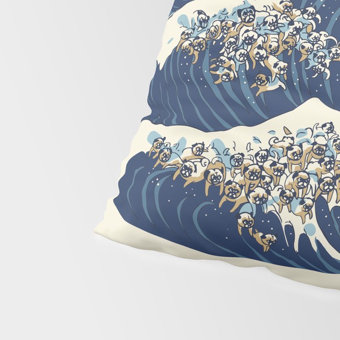 The Great Wave of Pug Pillow Sham Gallery Image 4