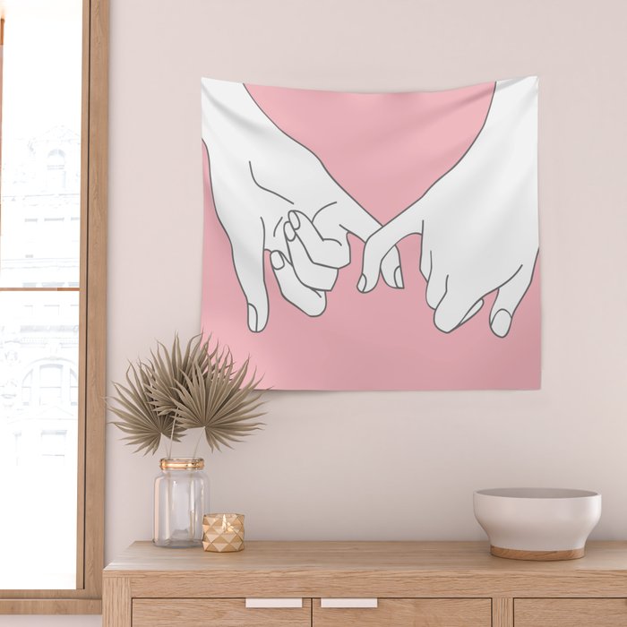 Pinky Promise 2 Wall Tapestry Gallery Image 2