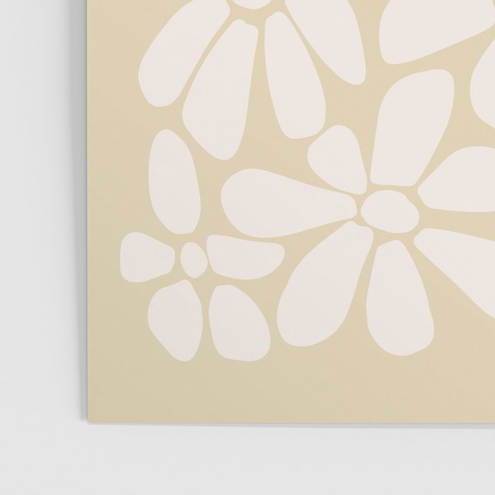 Retro Floral Neutral - Off-White and Beige Poster Gallery Image 3