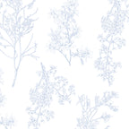 Botanical Cottage Floral Pattern in Soft Light Blue and White Coffee Mug Gallery Image 2