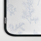 Botanical Cottage Floral Pattern in Soft Light Blue and White Laptop Sleeve Gallery Image 3