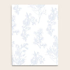Botanical Cottage Floral Pattern in Soft Light Blue and White Notebook Gallery Image 4