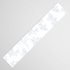 Botanical Cottage Floral Pattern in Soft Light Blue and White Table Runner Gallery Image 3