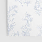 Botanical Cottage Floral Pattern in Soft Light Blue and White Poster Gallery Image 3