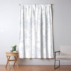 Botanical Cottage Floral Pattern in Soft Light Blue and White Window Curtain Gallery Image 5