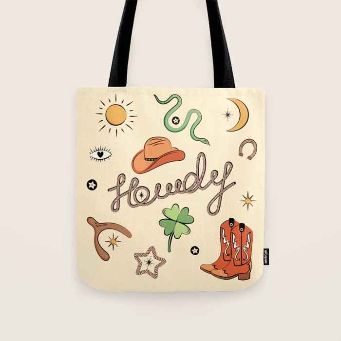 Howdy - Lucky Western Charms Tote Bag Gallery Image 1