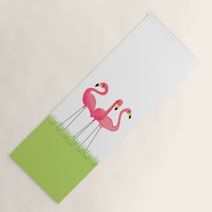 Cuban Pink Flamingos Yoga Mat Gallery Image 1