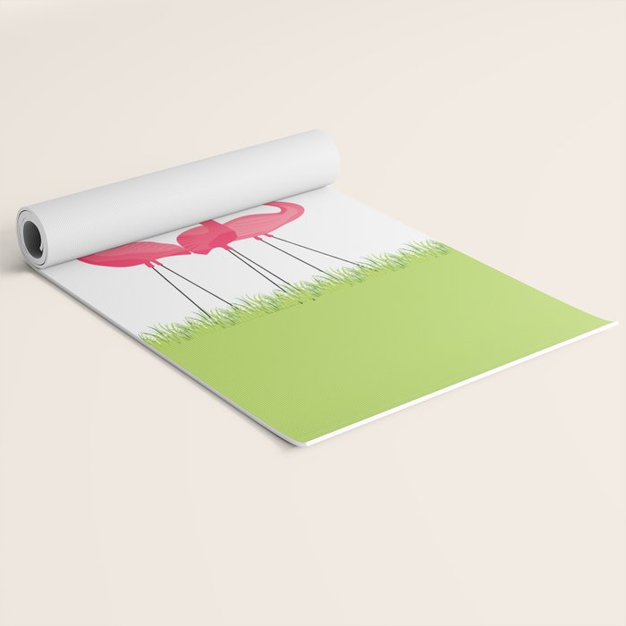 Cuban Pink Flamingos Yoga Mat Gallery Image 2