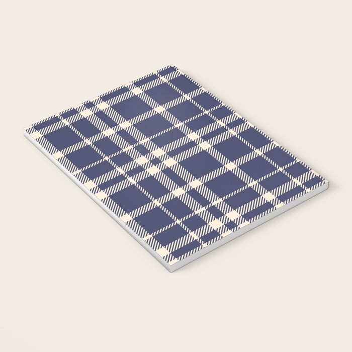 Denim Blue & White Festive Plaid Notebook Gallery Image 3