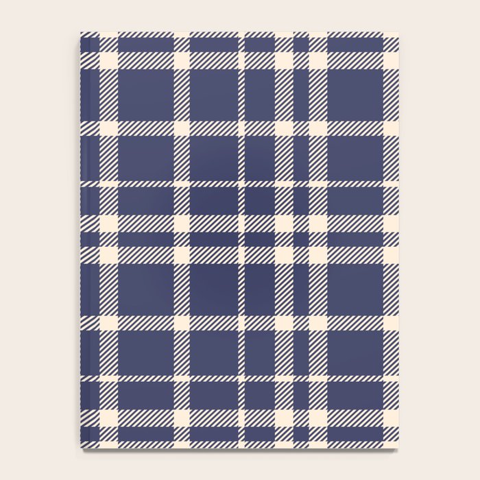 Denim Blue & White Festive Plaid Notebook Gallery Image 4