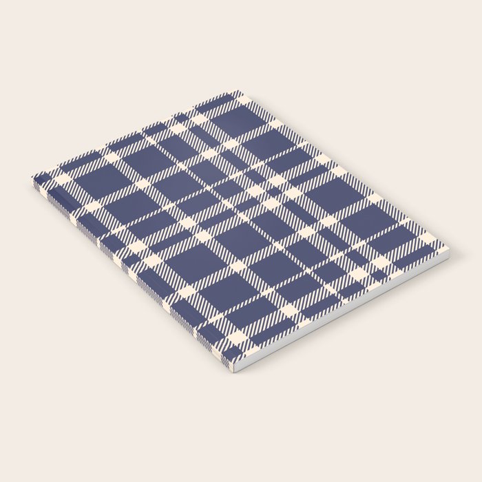 Denim Blue & White Festive Plaid Notebook Gallery Image 2