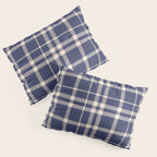 Denim Blue & White Festive Plaid Pillow Sham Gallery Image 3
