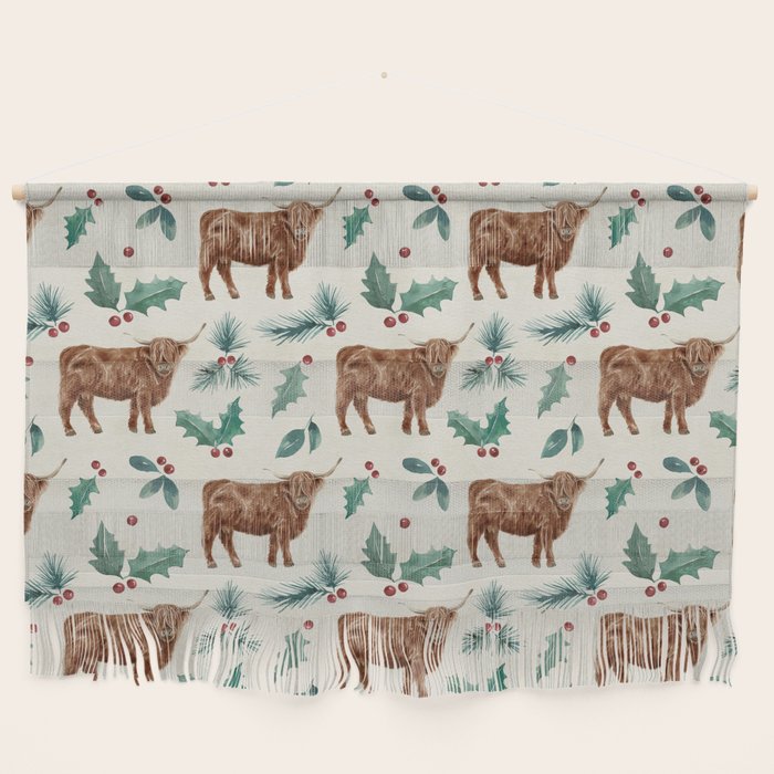 Farm house Christmas Burlap Wall Hanging Gallery Image 1