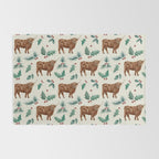 Farm house Christmas Burlap Rug Gallery Image 2