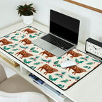 Farm house Christmas Burlap Desk Mat Gallery Image 2