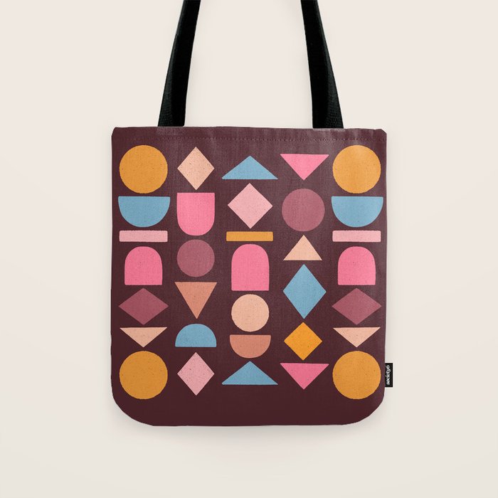 Geo Mod Shapes - Dark Tote Bag Gallery Image 1