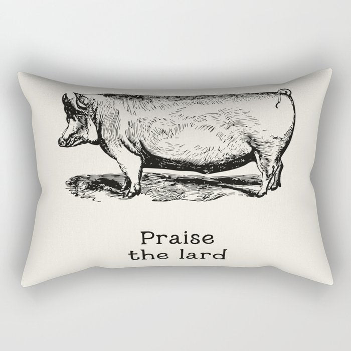 Praise the Lard Rectangular Pillow Gallery Image 1