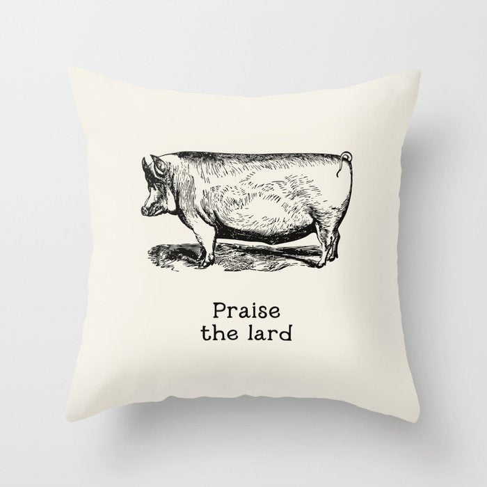 Praise the Lard Throw Pillow Gallery Image 6
