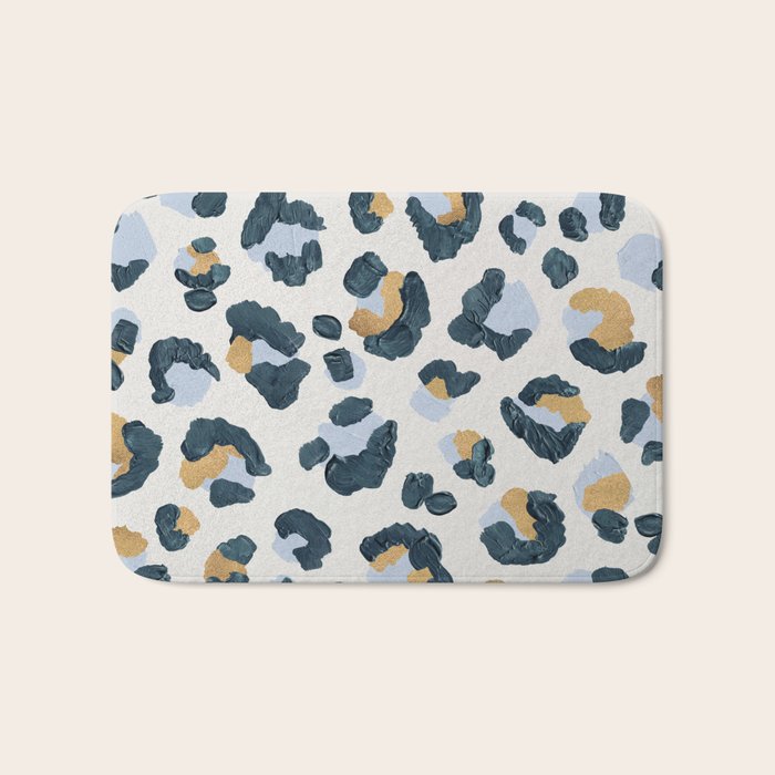 Snow Leopard Print Bath Mat Gallery Image 1