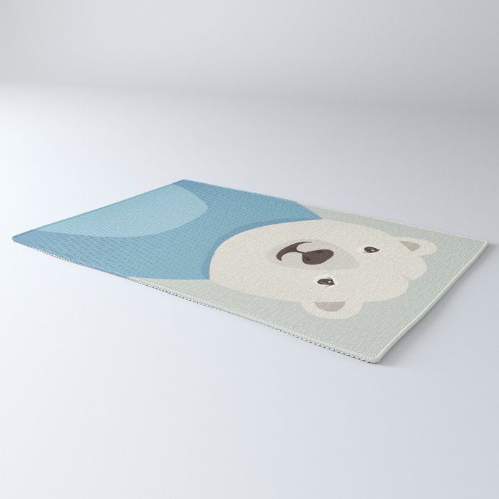 Whimsy Polar Bear, Animal Portrait Rug Gallery Image 3