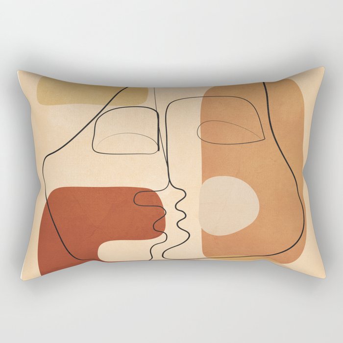 Abstract Line Kiss 2 Rectangular Pillow Gallery Image 1