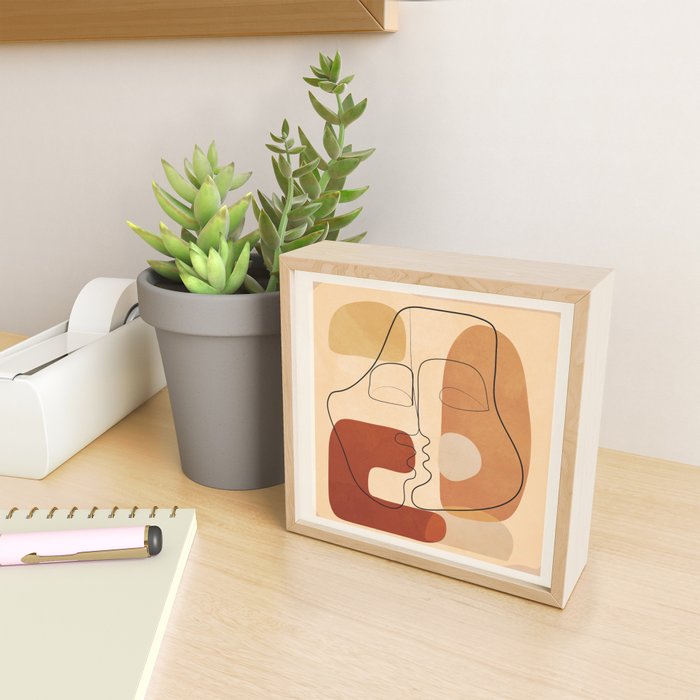 Abstract Line Kiss 2 Mini Art Print Gallery Image 2