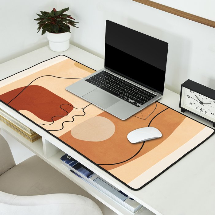 Abstract Line Kiss 2 Desk Mat Gallery Image 2