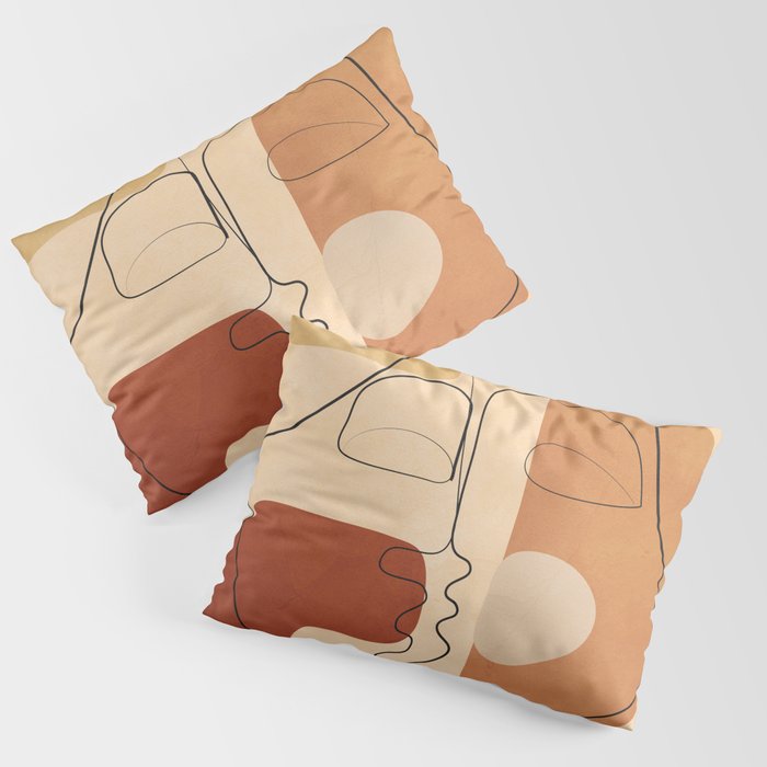 Abstract Line Kiss 2 Pillow Sham Gallery Image 3