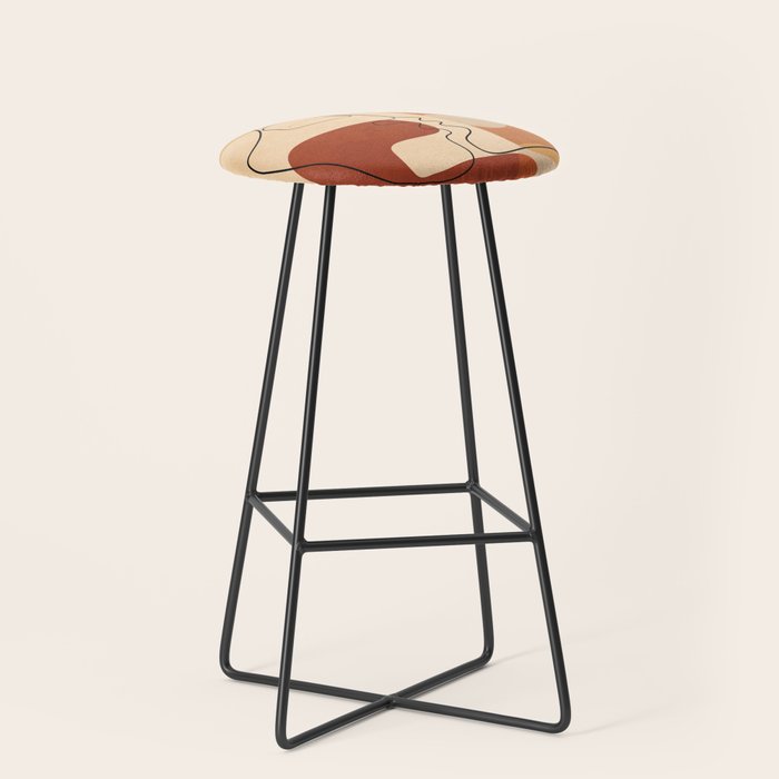 Abstract Line Kiss 2 Stool Gallery Image 1