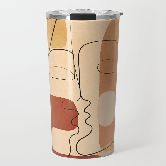 Abstract Line Kiss 2 Travel Mug Gallery Image 1