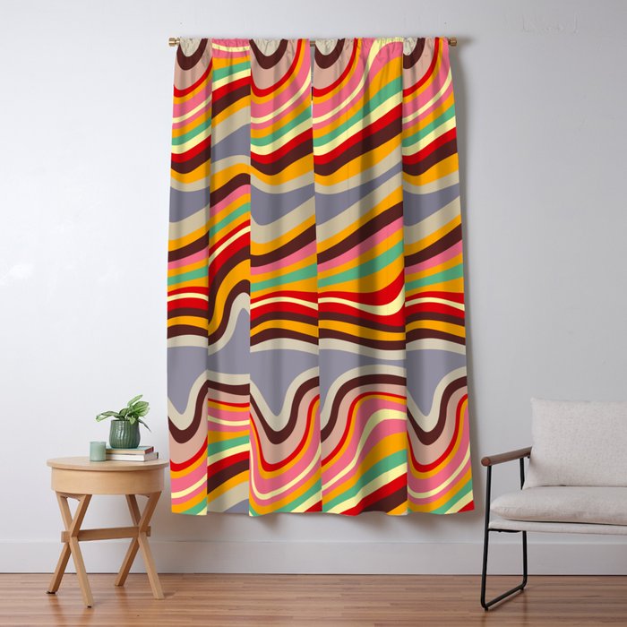 retro wave disco Window Curtain Gallery Image 1