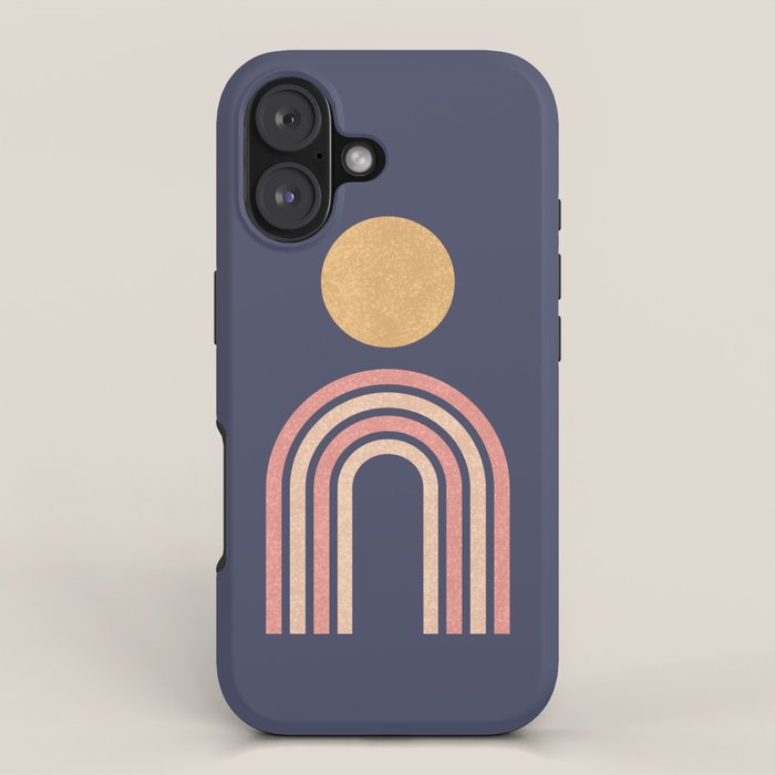 Mid century modern - indigo iPhone Case Gallery Image 1