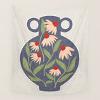 Vase of daisies Wall Tapestry Gallery Image 4