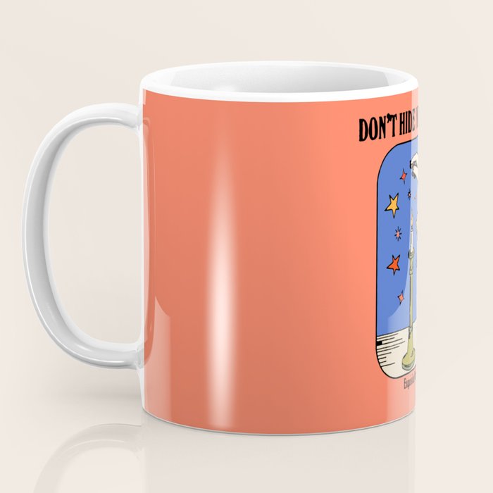 Don't Hide Your Magic - Inspirational Quote Vintage Illustration Coffee Mug Gallery Image 3
