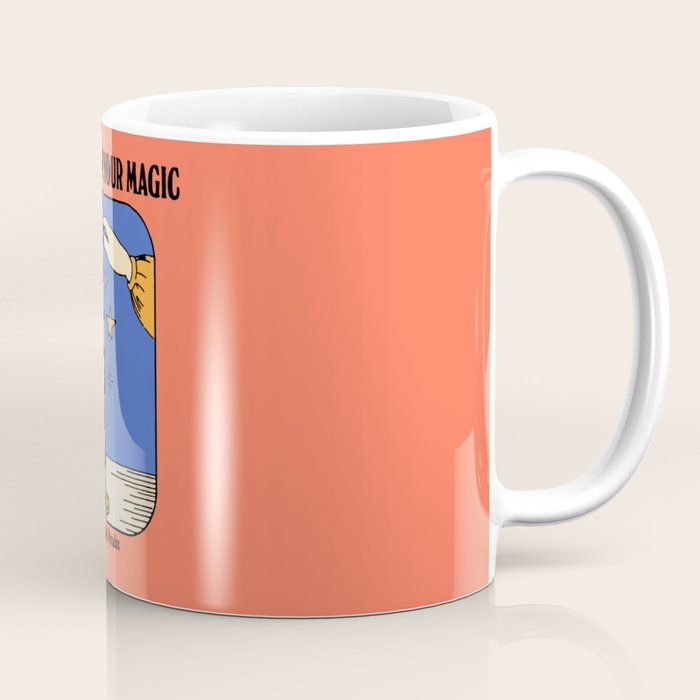 Don't Hide Your Magic - Inspirational Quote Vintage Illustration Coffee Mug Gallery Image 1