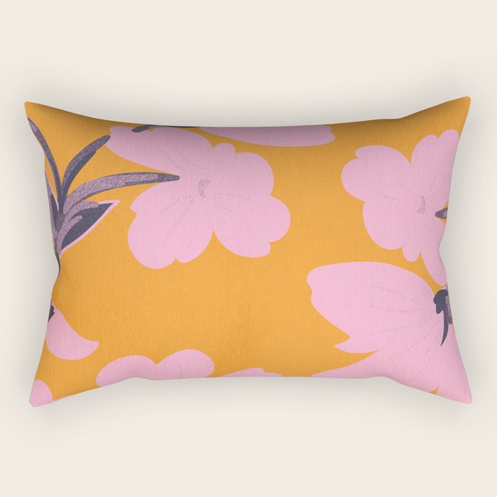 Abstract Minimal Flowers 18 Rectangular Pillow Gallery Image 1