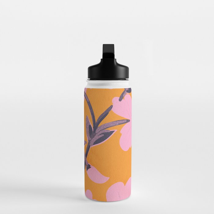 Abstract Minimal Flowers 18 Water Bottle Gallery Image 3