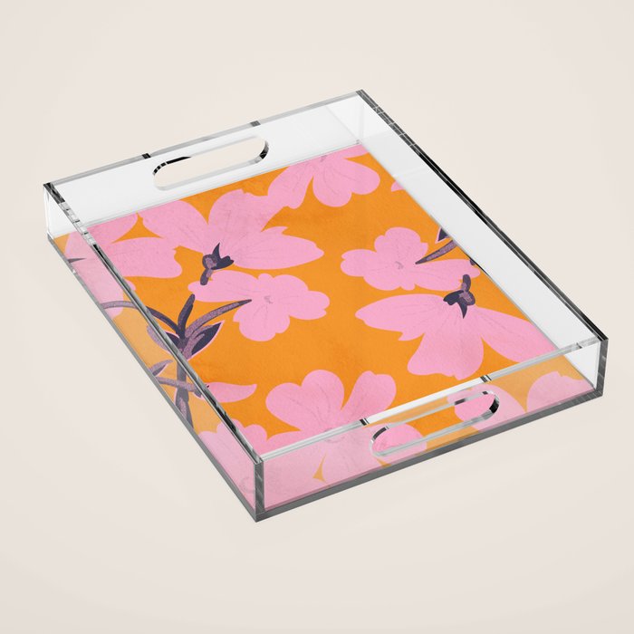 Abstract Minimal Flowers 18 Acrylic Tray Gallery Image 1