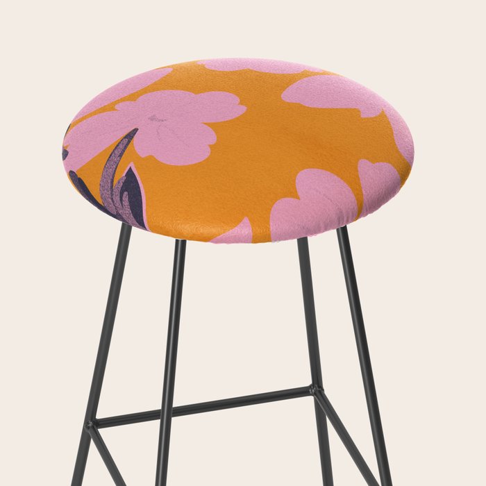 Abstract Minimal Flowers 18 Stool Gallery Image 2