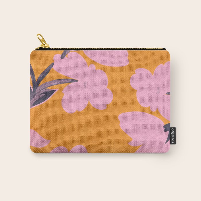 Abstract Minimal Flowers 18 Carry All Pouch Gallery Image 1