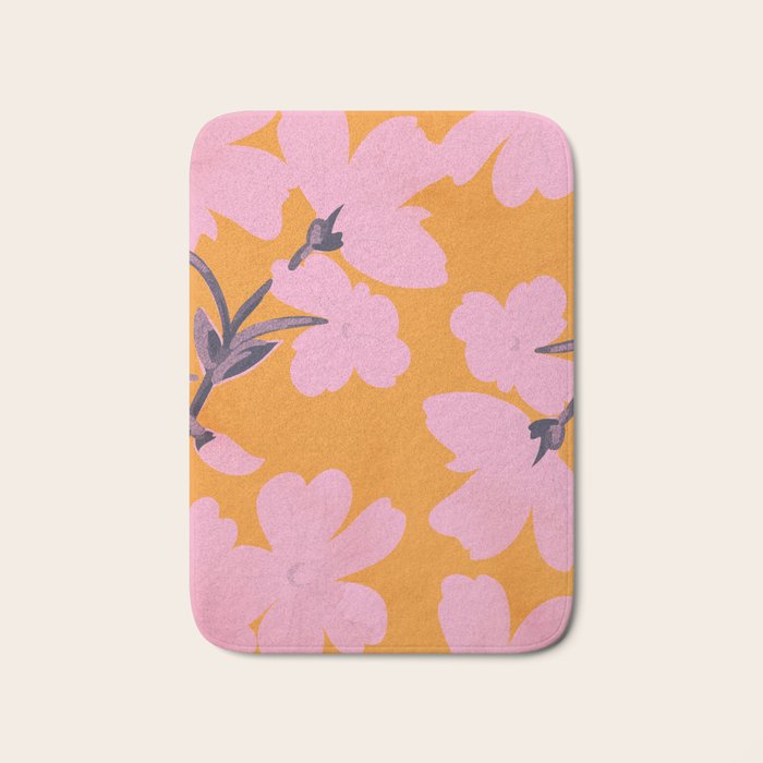 Abstract Minimal Flowers 18 Bath Mat Gallery Image 1