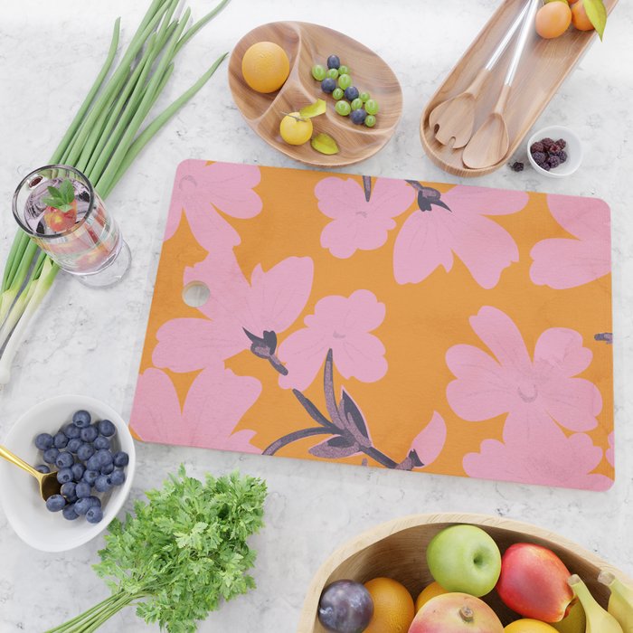 Abstract Minimal Flowers 18 Cutting Board Gallery Image 2