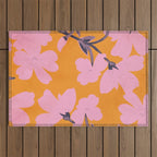 Abstract Minimal Flowers 18 Outdoor Rug Gallery Image 1