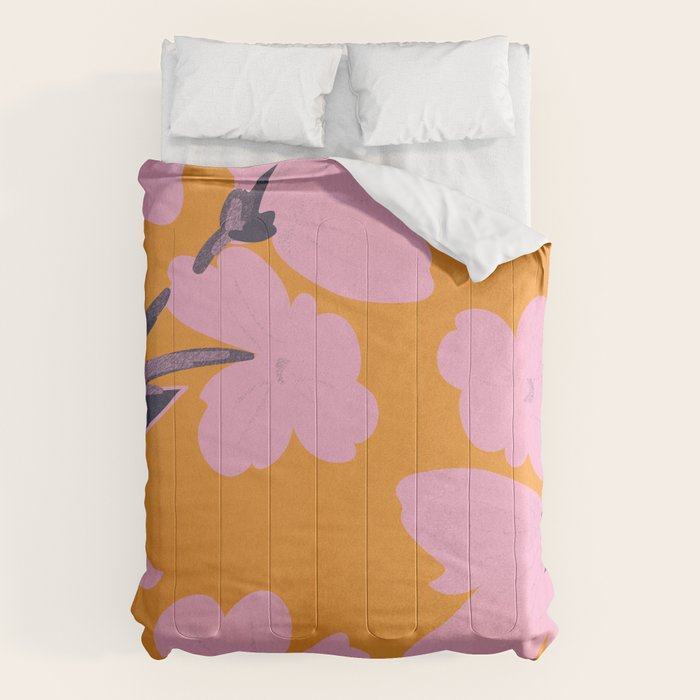 Abstract Minimal Flowers 18 Comforter Gallery Image 6