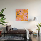 Abstract Minimal Flowers 18 Wood Wall Art Gallery Image 2