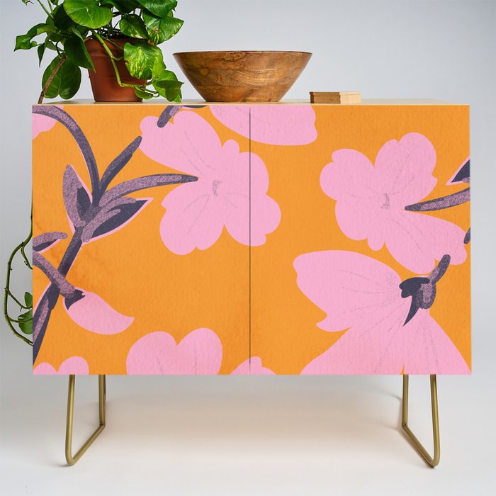 Abstract Minimal Flowers 18 Credenza Gallery Image 1