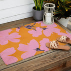 Abstract Minimal Flowers 18 Outdoor Rug Gallery Image 2